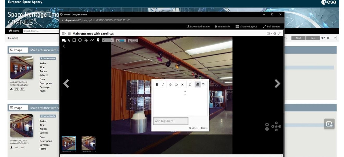 Annotations in SHIP image viewer