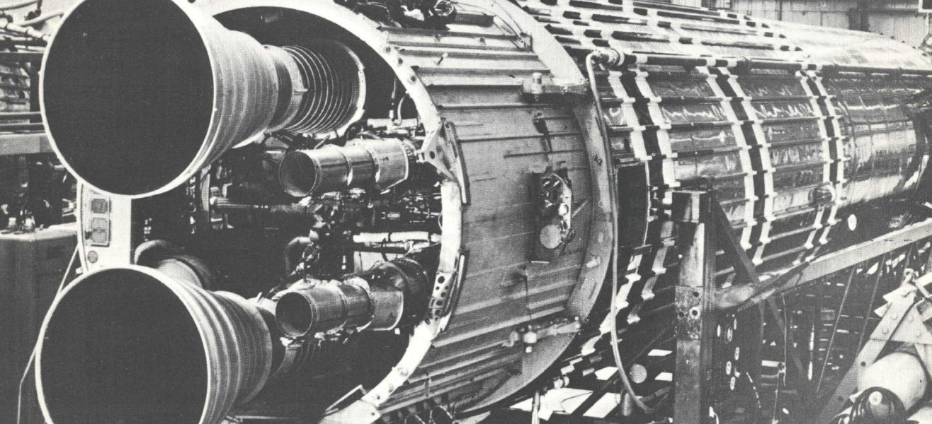 Blue Streak on the factory floor in the UK, from 1966 Report © ESA ECSR